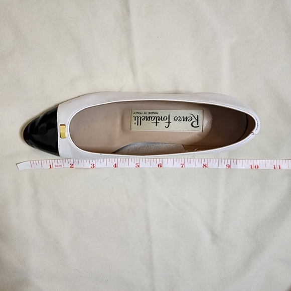 Italian leather shoes, vintage, black and white, AA, narrow - Picture 9 of 11